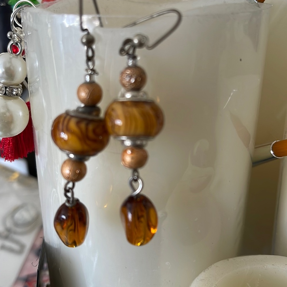 Brown earrings